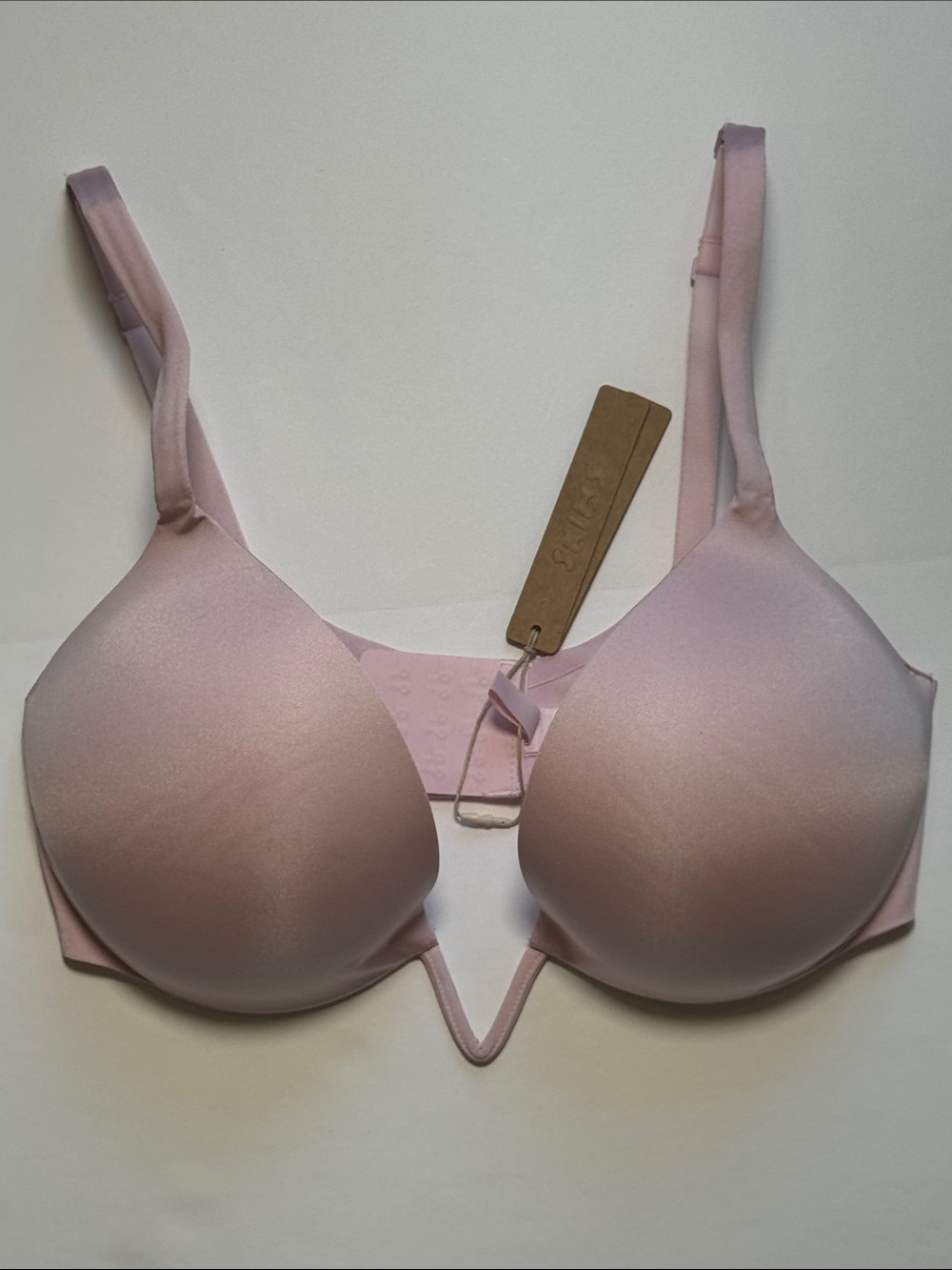 SKIMS NWT Ultimate Deep V Push Up Bra Cherry Blossom Pink Padded 34D
